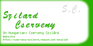 szilard cserveny business card