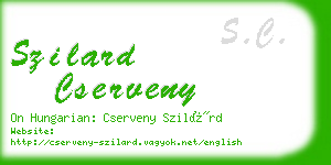 szilard cserveny business card